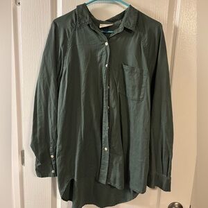 Universal Thread Green Button Down